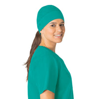 Force Essentials Unisex Beanie Scrub Cap Teal Blue front detail