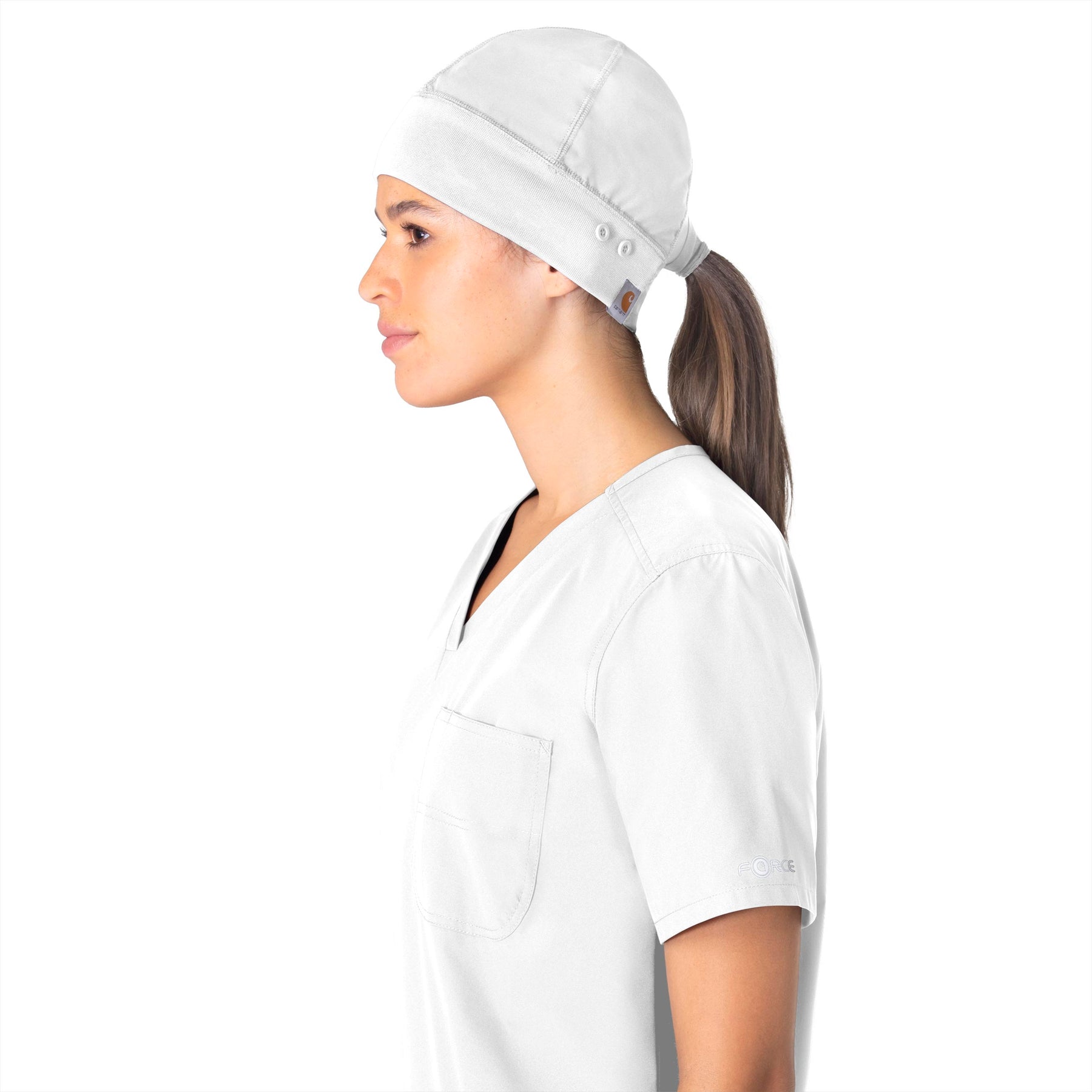 Force Essentials Unisex Beanie Scrub Cap White