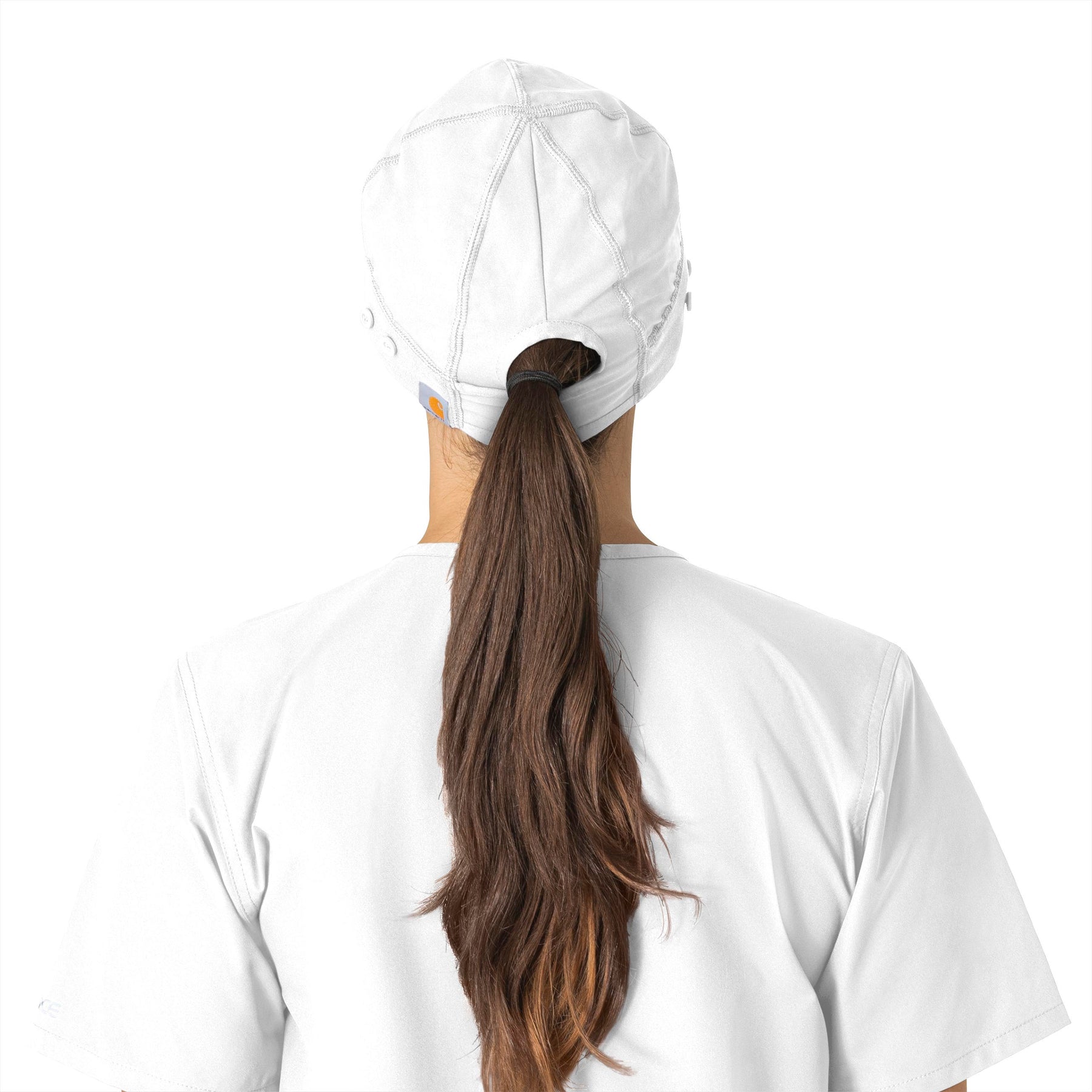 Force Essentials Unisex Beanie Scrub Cap White back view
