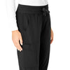 Force Essentials Women's Jogger Scrub Pant Black hemline detail