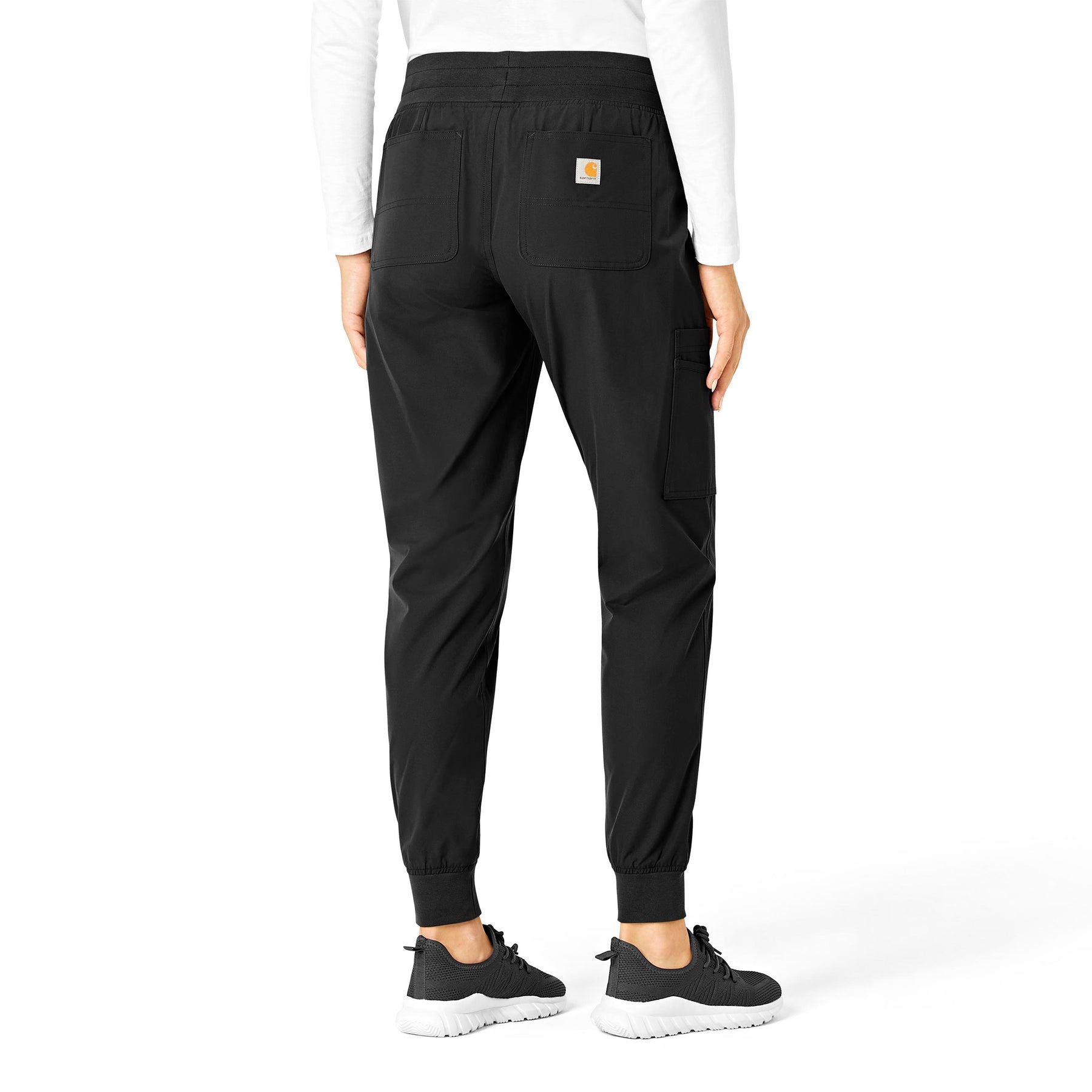 Force Essentials Women's Jogger Scrub Pant Black back view