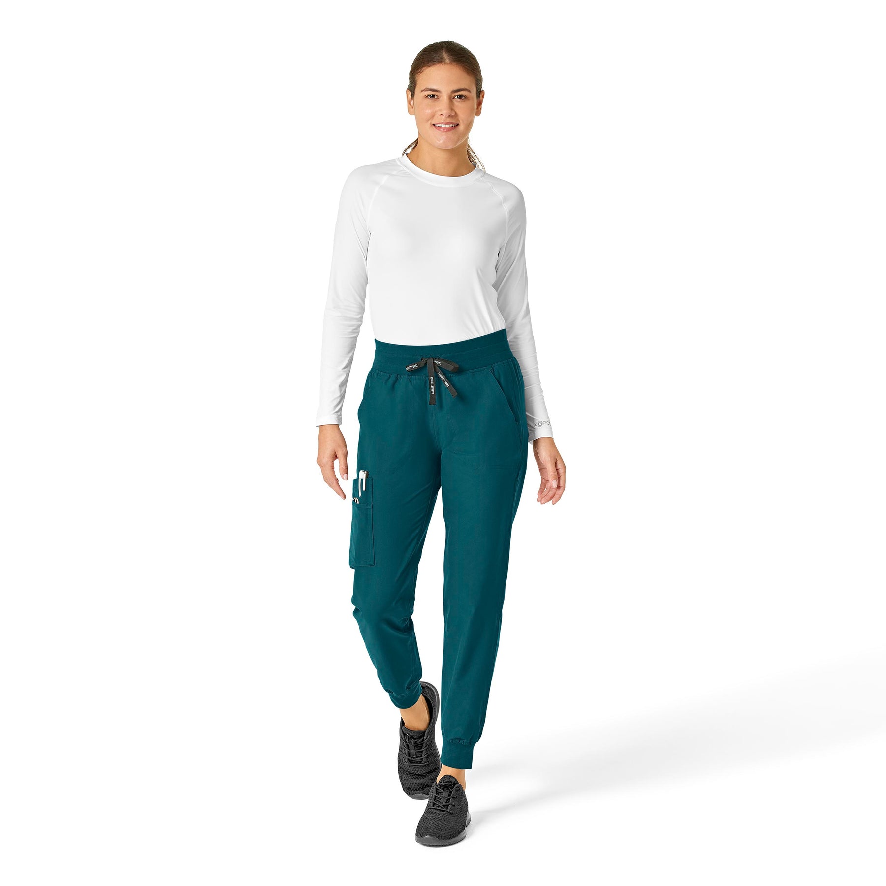 Force Essentials Women's Jogger Scrub Pant Caribbean Blue full scrub set