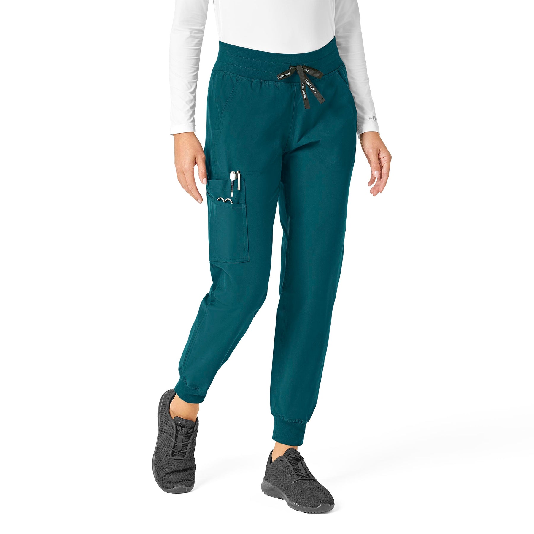 Force Essentials Women's Jogger Scrub Pant Caribbean Blue side view
