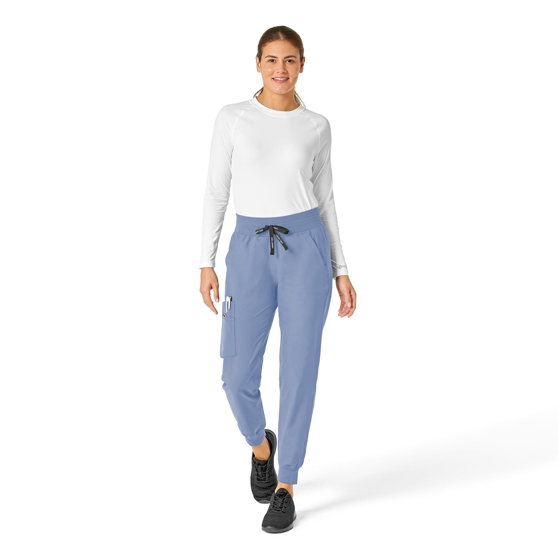 Force Essentials Women's Jogger Scrub Pant Ceil Blue full scrub set