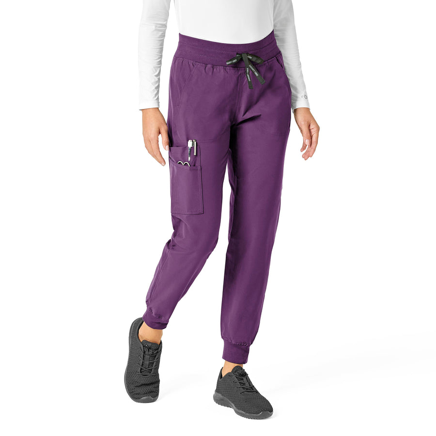 Force Essentials Women's Jogger Scrub Pant Eggplant side view