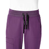 Force Essentials Women's Jogger Scrub Pant Eggplant front detail