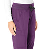 Force Essentials Women's Jogger Scrub Pant Eggplant hemline detail