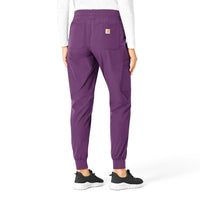 Force Essentials Women's Jogger Scrub Pant Eggplant back view