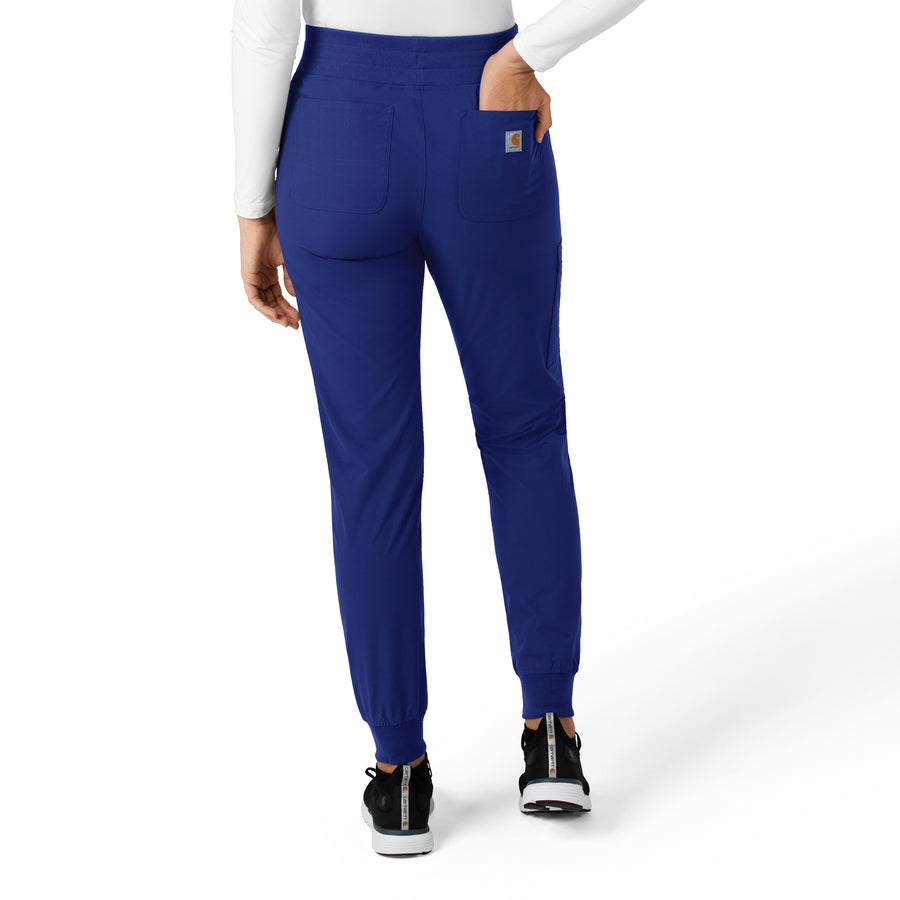 Force Essentials Women's Jogger Scrub Pant Galaxy Blue back view