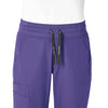 Force Essentials Women's Jogger Scrub Pant Grape front detail