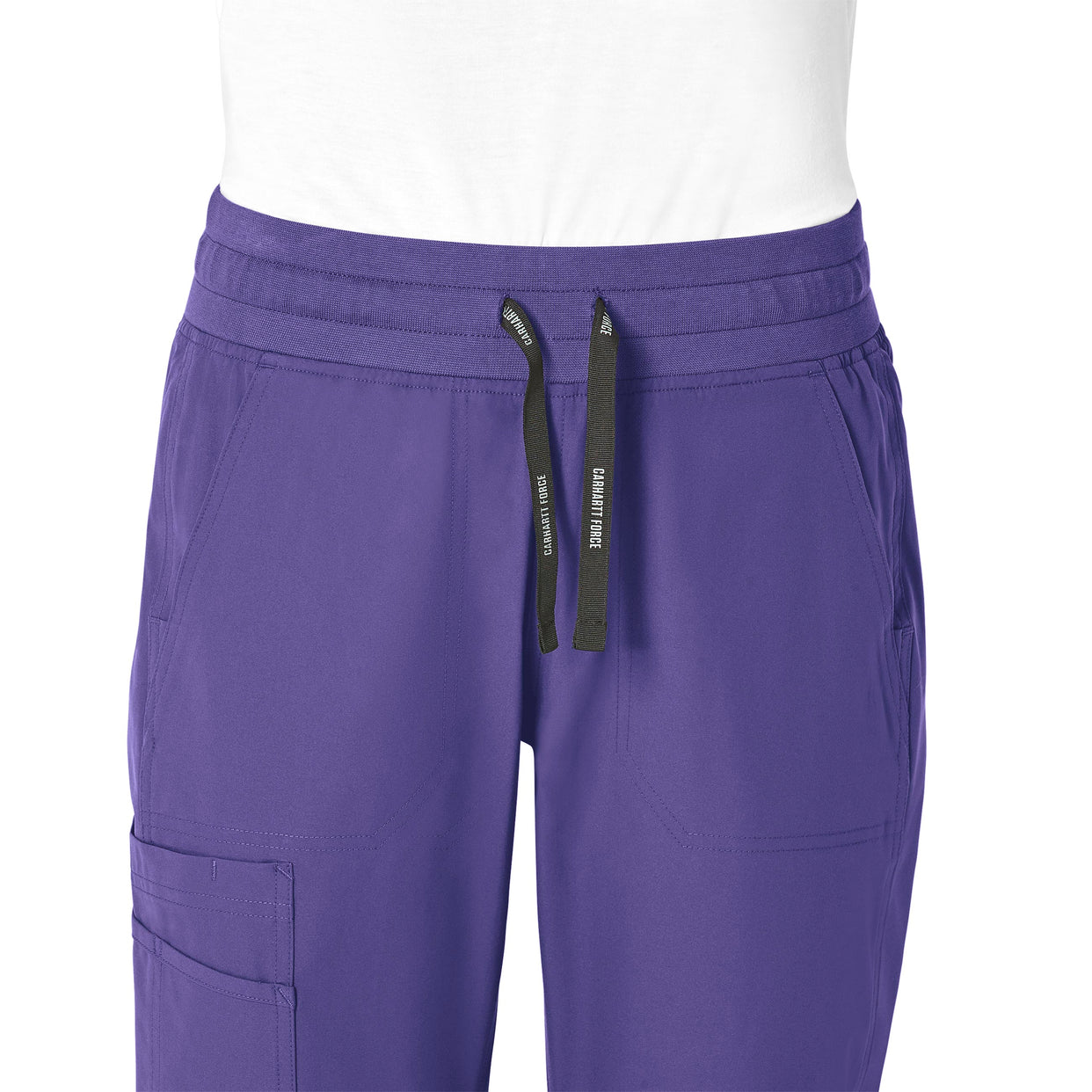 Force Essentials Women's Jogger Scrub Pant Grape front detail