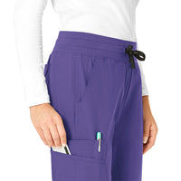 Force Essentials Women's Jogger Scrub Pant Grape side detail 2