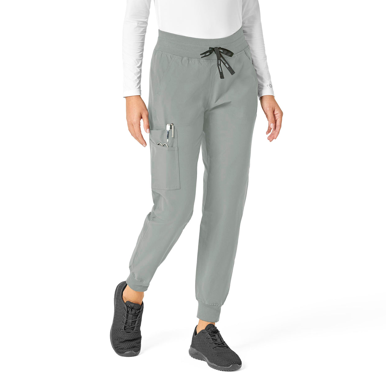 Force Essentials Women's Jogger Scrub Pant Grey side view