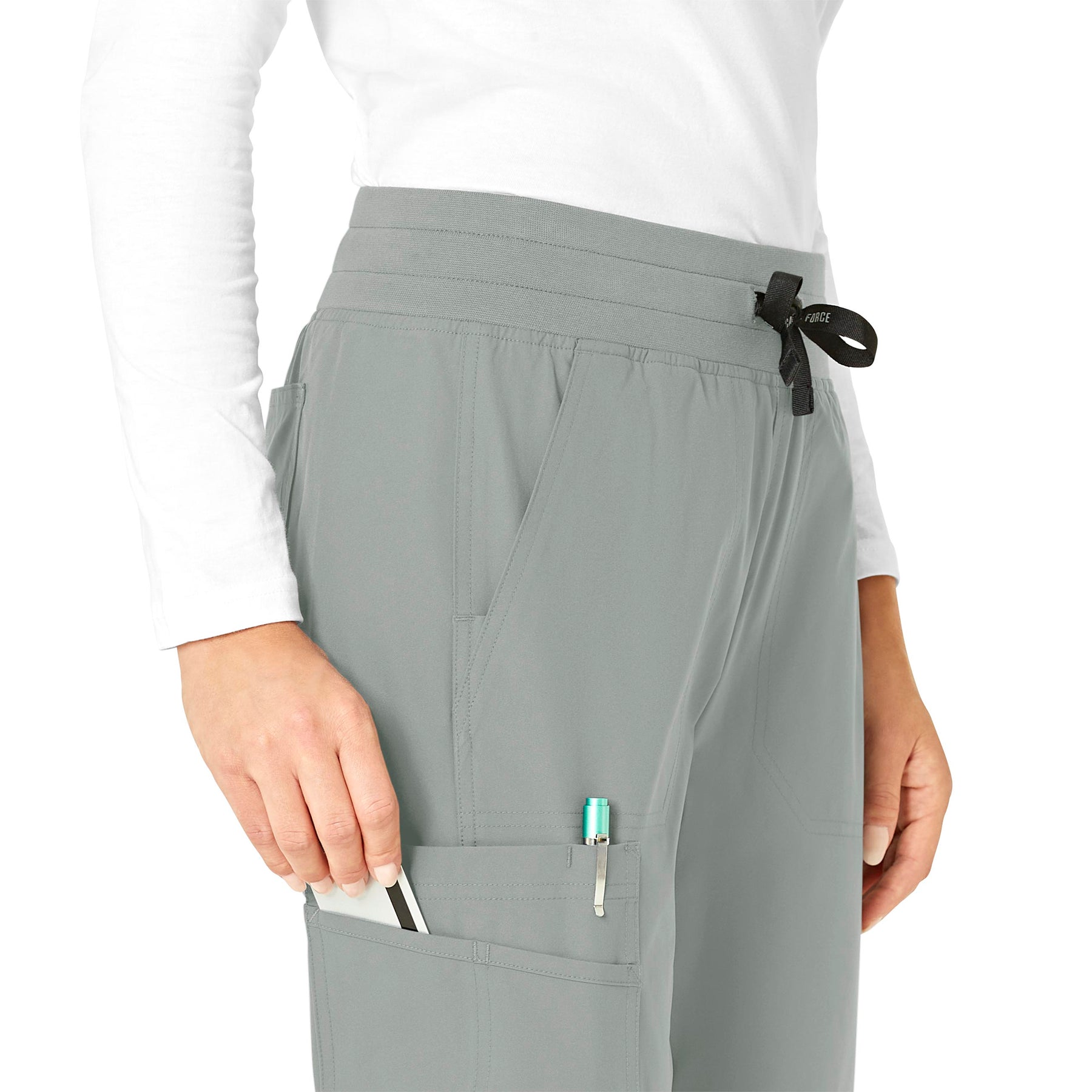 Force Essentials Women's Jogger Scrub Pant Grey side detail 2