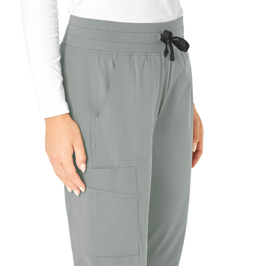 Force Essentials Women's Jogger Scrub Pant Grey hemline detail