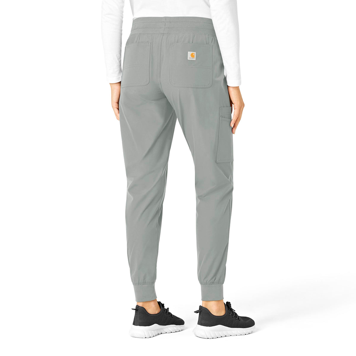 Force Essentials Women's Jogger Scrub Pant Grey back view