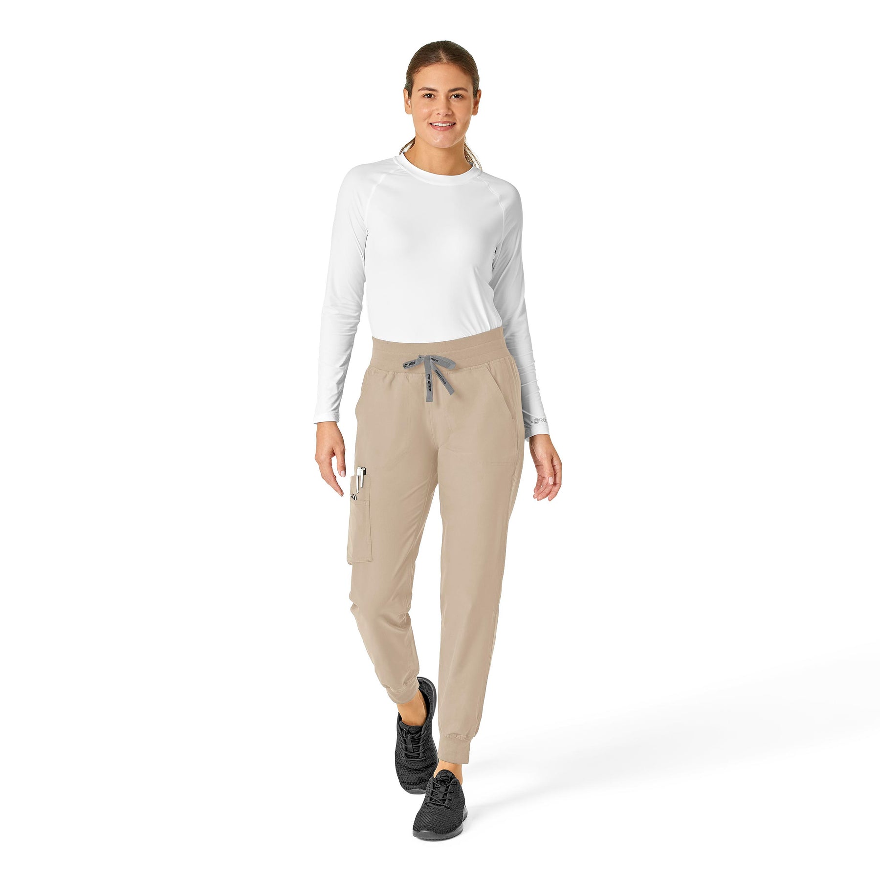 Force Essentials Women's Jogger Scrub Pant Khaki full scrub set