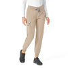 Force Essentials Women's Jogger Scrub Pant Khaki side view