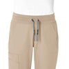 Force Essentials Women's Jogger Scrub Pant Khaki front detail