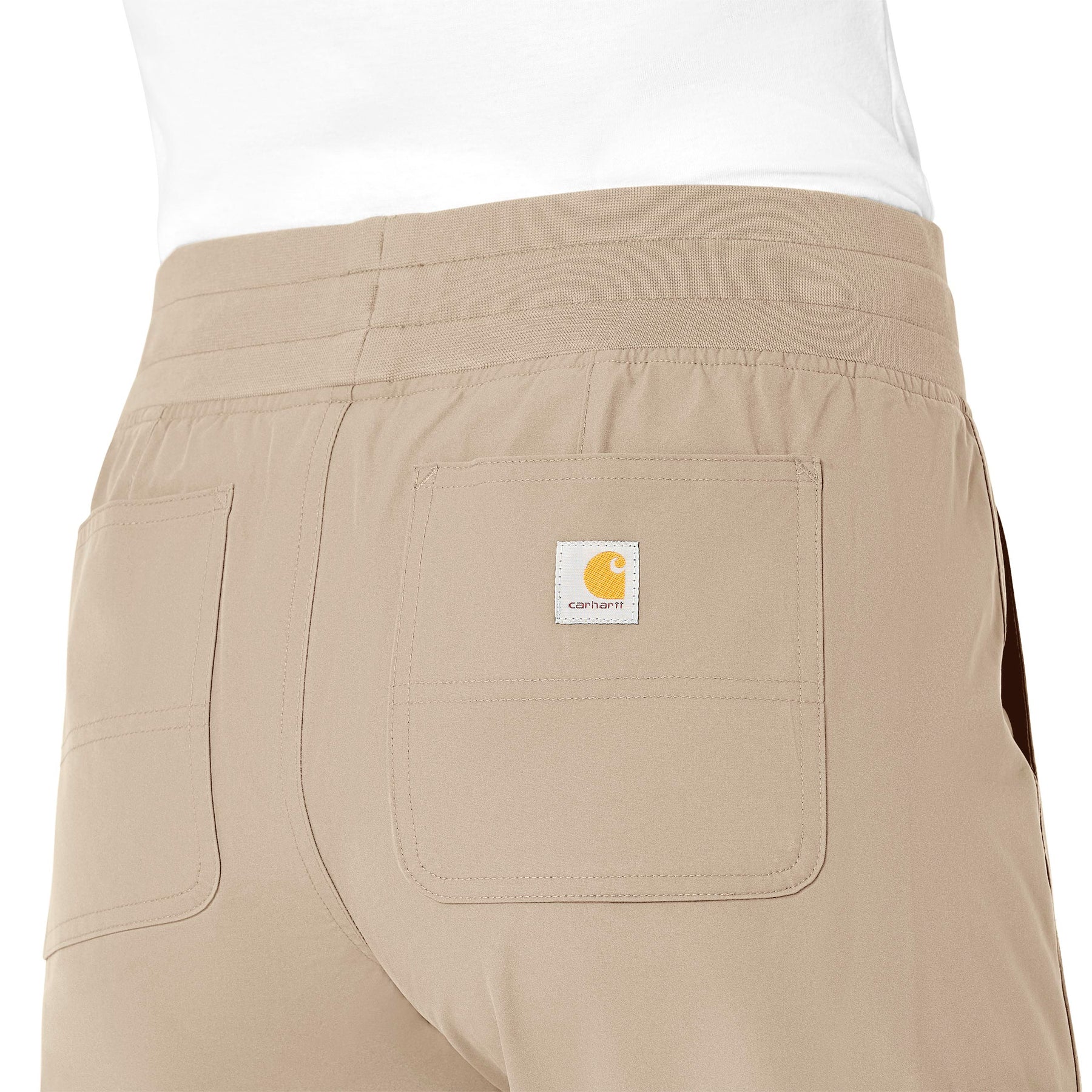 Force Essentials Women's Jogger Scrub Pant Khaki side detail 1