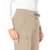 Force Essentials Women's Jogger Scrub Pant Khaki side detail 2