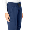 Force Essentials Women's Jogger Scrub Pant Navy hemline detail