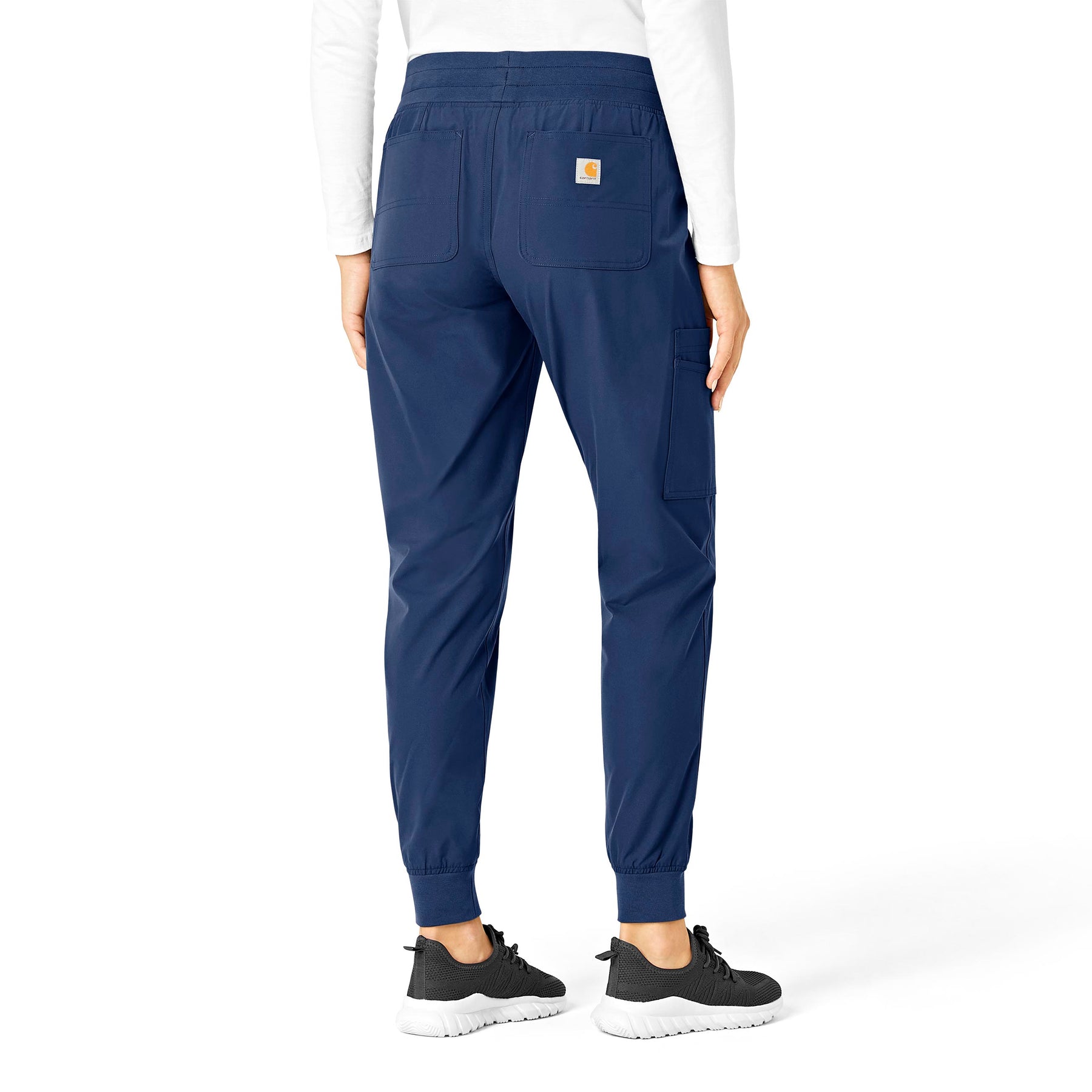 Force Essentials Women's Jogger Scrub Pant Navy back view