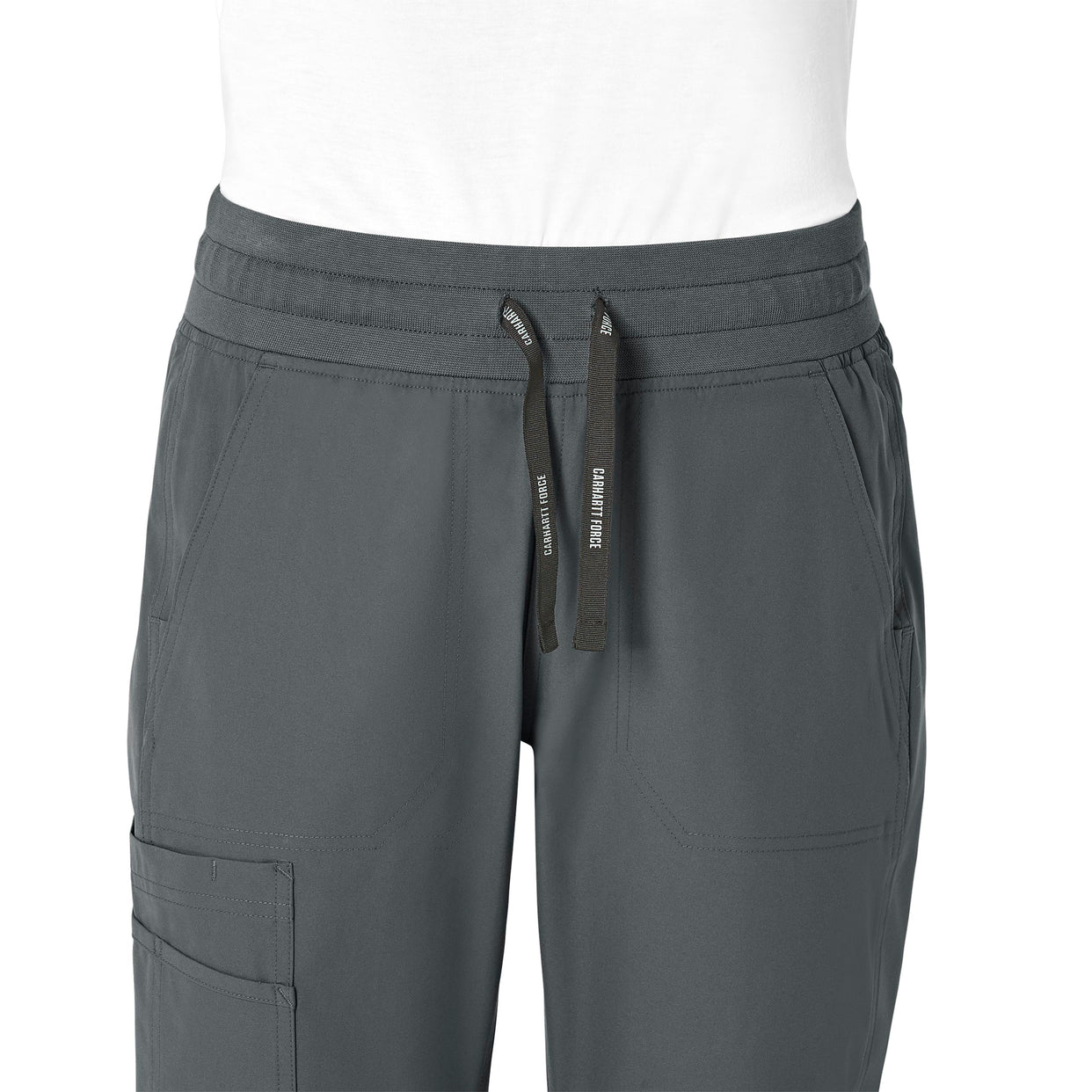 Force Essentials Women's Jogger Scrub Pant Pewter front detail