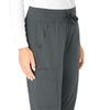 Force Essentials Women's Jogger Scrub Pant Pewter hemline detail