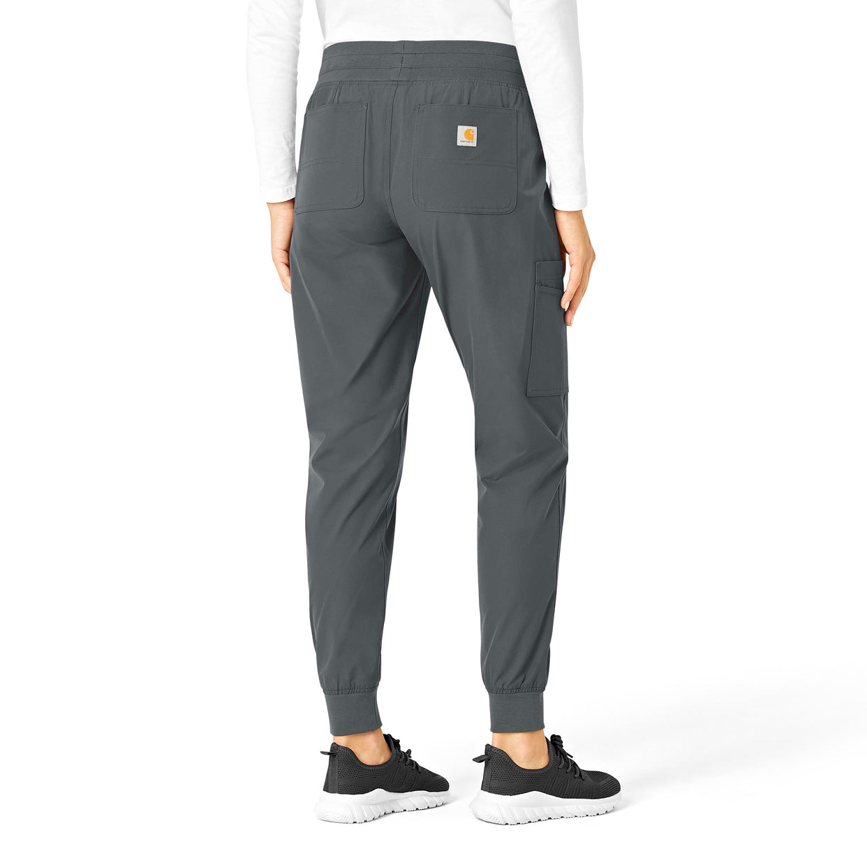 Force Essentials Women's Jogger Scrub Pant Pewter back view