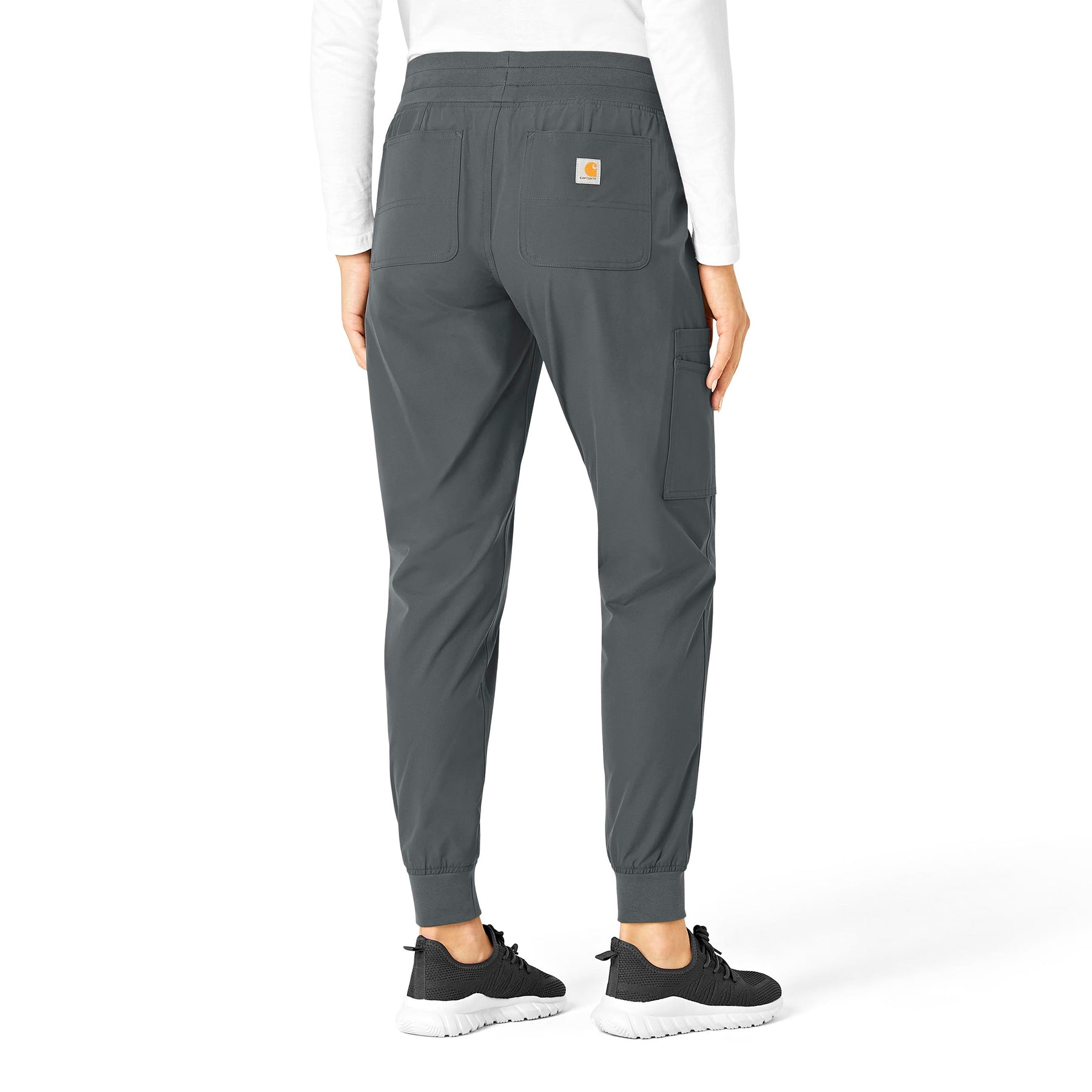 Force Essentials Women's Jogger Scrub Pant Pewter back view