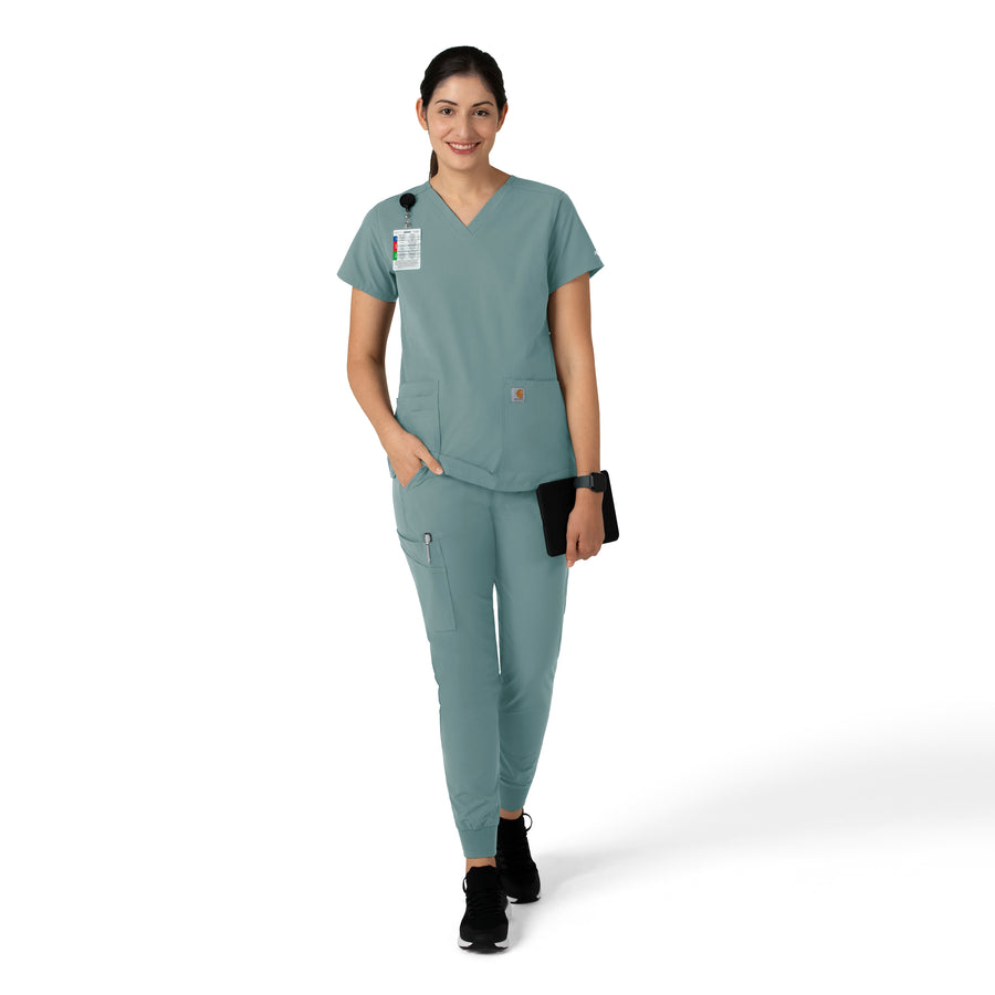 Force Essentials Women's Jogger Scrub Pant Summer Blue full scrub set