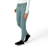 Force Essentials Women's Jogger Scrub Pant Summer Blue side view