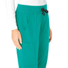 Force Essentials Women's Jogger Scrub Pant Teal Blue hemline detail