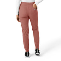 Force Essentials Women's Jogger Scrub Pant Wildrose back view