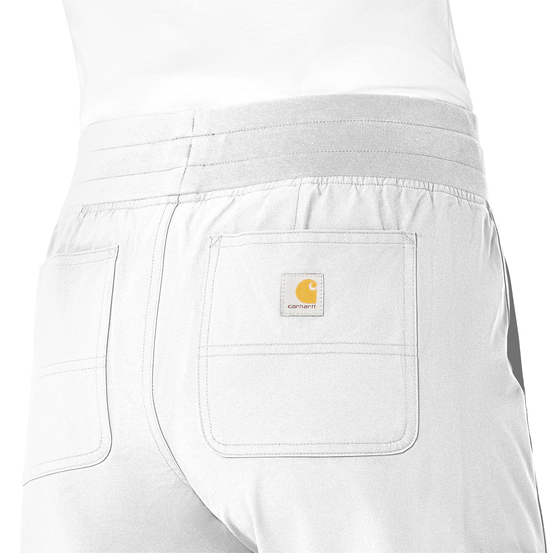 Force Essentials Women's Jogger Scrub Pant White side detail 1