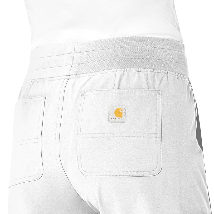 Force Essentials Women's Jogger Scrub Pant White side detail 1