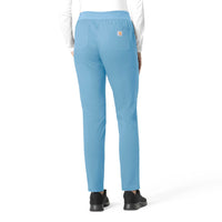 Rugged Flex Ripstop Women's Utility Cargo Scrub Pant Azure Blue back view