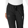 Force Essentials Women's Straight Leg Scrub Pant Black front detail