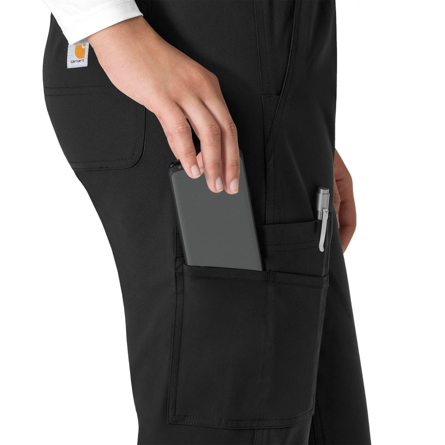 Force Essentials Women's Straight Leg Scrub Pant Black hemline detail