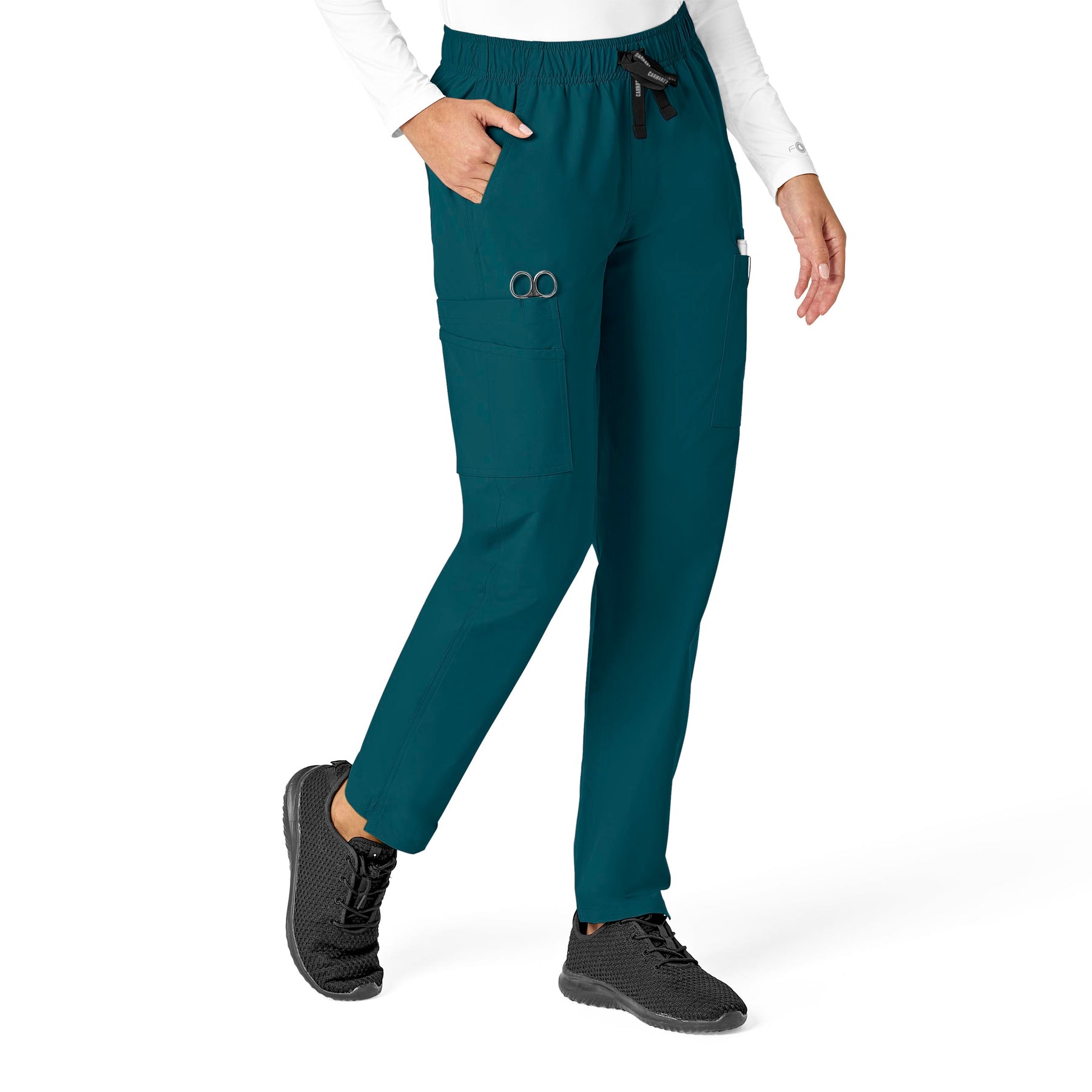 Force Essentials Women's Straight Leg Scrub Pant Caribbean Blue side view