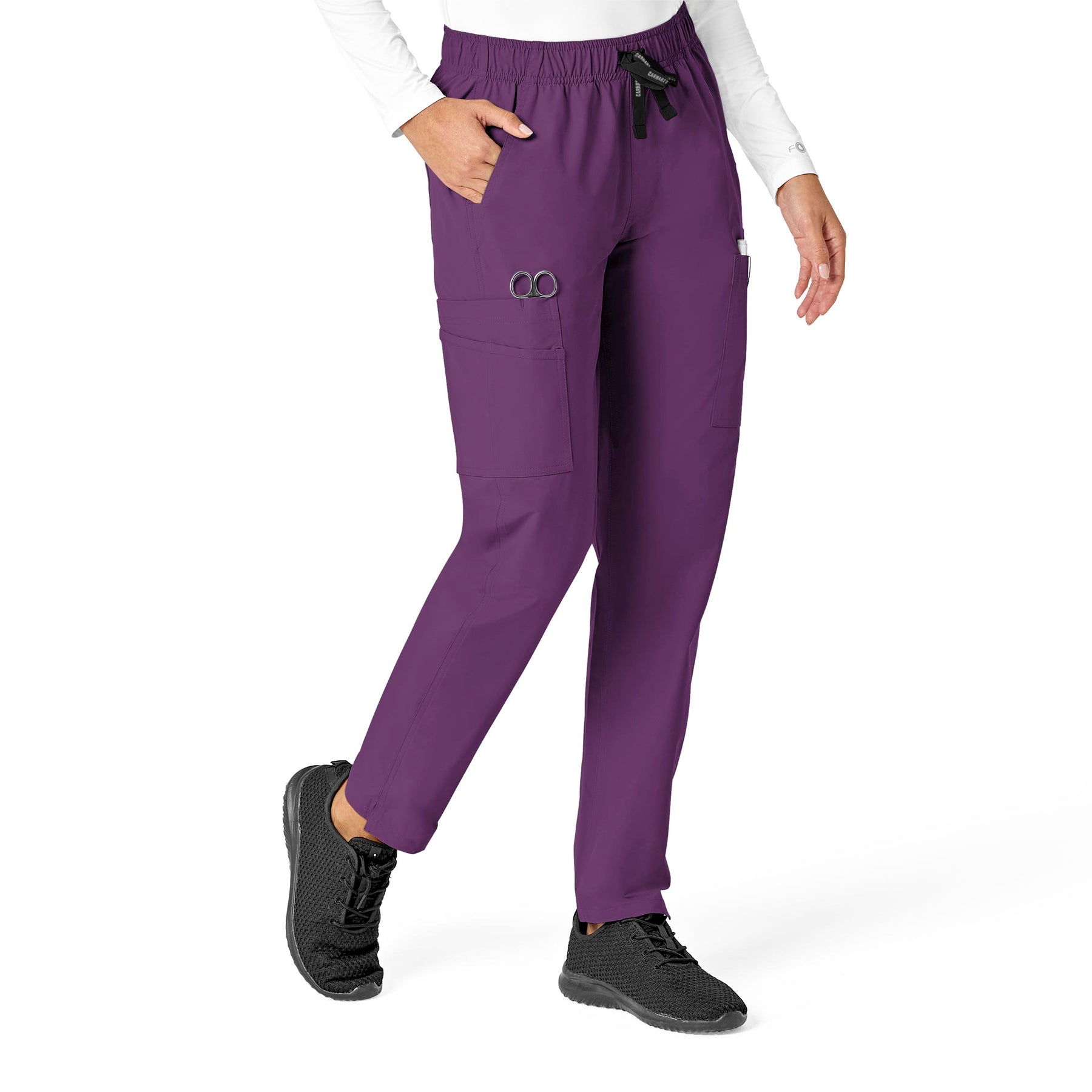 Force Essentials Women's Straight Leg Scrub Pant Eggplant side view