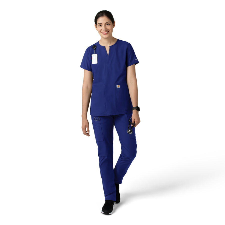 Force Essentials Women's Straight Leg Scrub Pant Galaxy Blue full scrub set