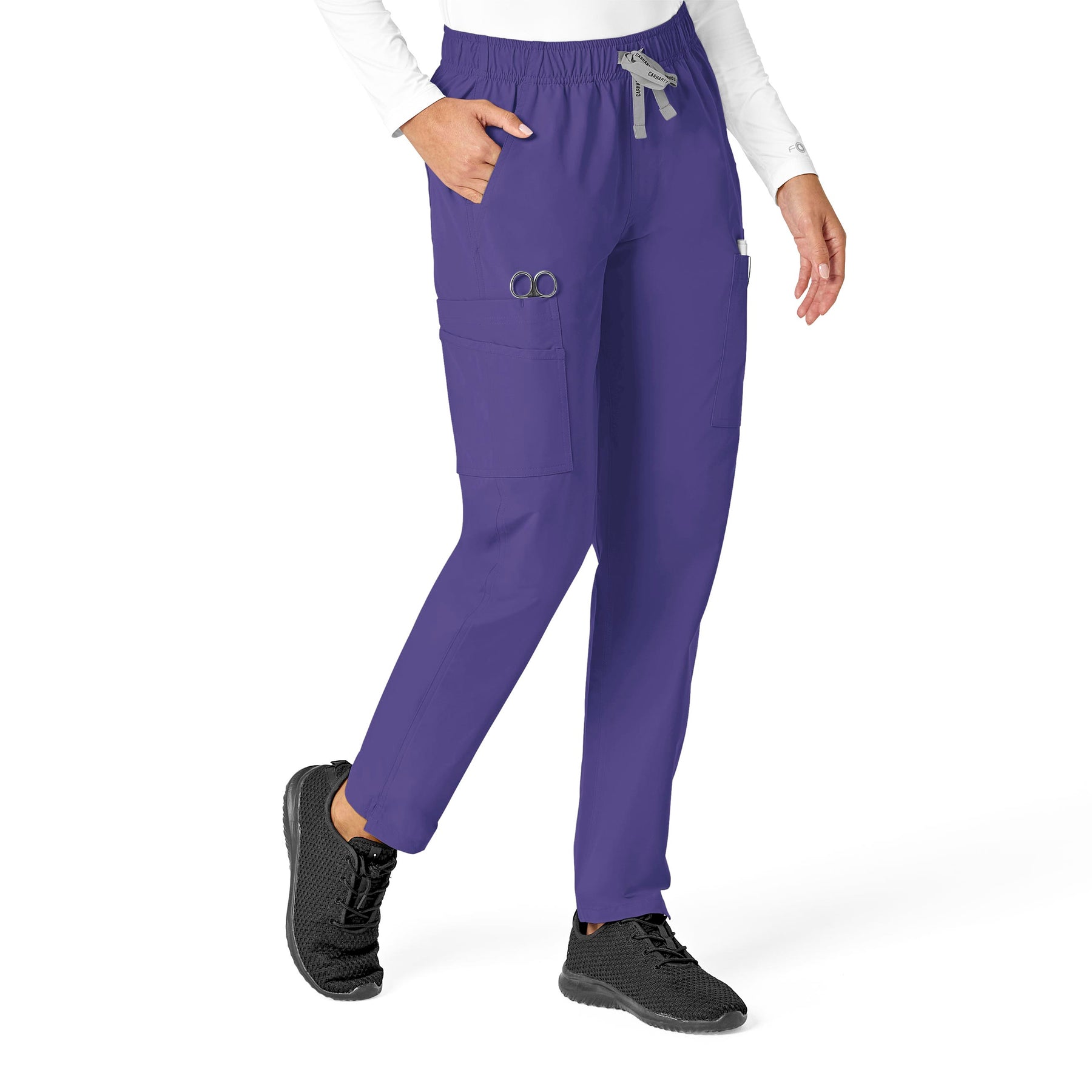 Force Essentials Women's Straight Leg Scrub Pant Grape side view