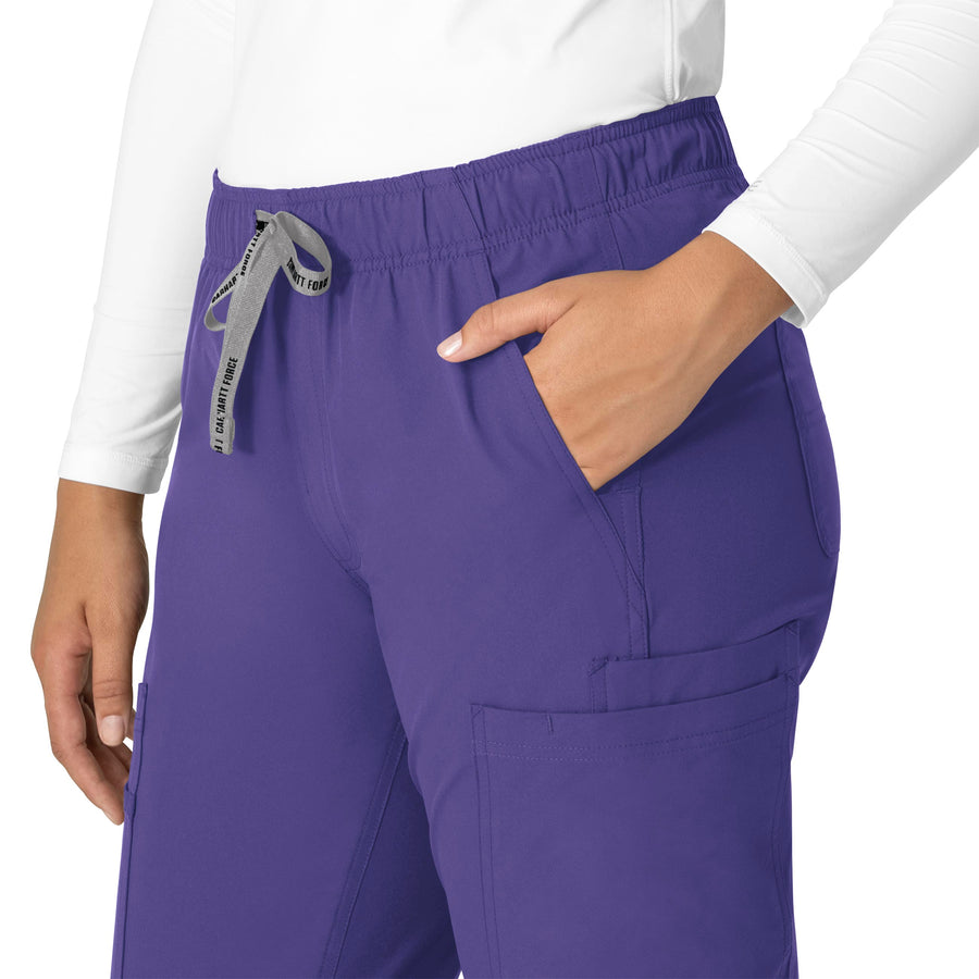 Force Essentials Women's Straight Leg Scrub Pant Grape side detail 1