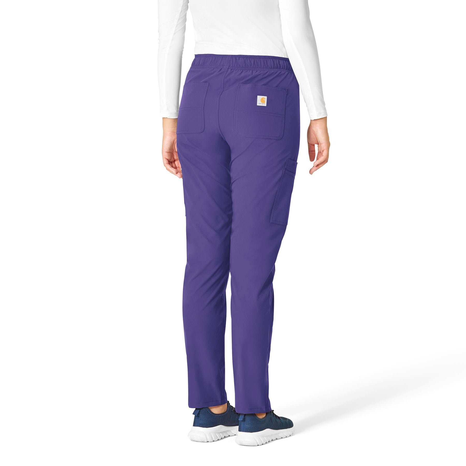 Force Essentials Women's Straight Leg Scrub Pant Grape back view