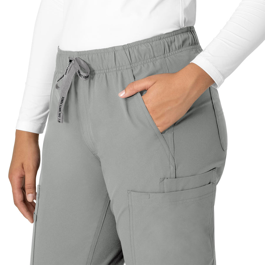 Force Essentials Women's Straight Leg Scrub Pant Grey side detail 1