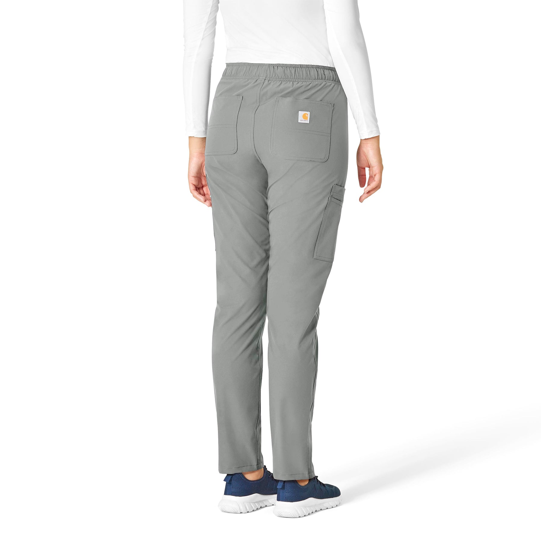Force Essentials Women's Straight Leg Scrub Pant Grey back view
