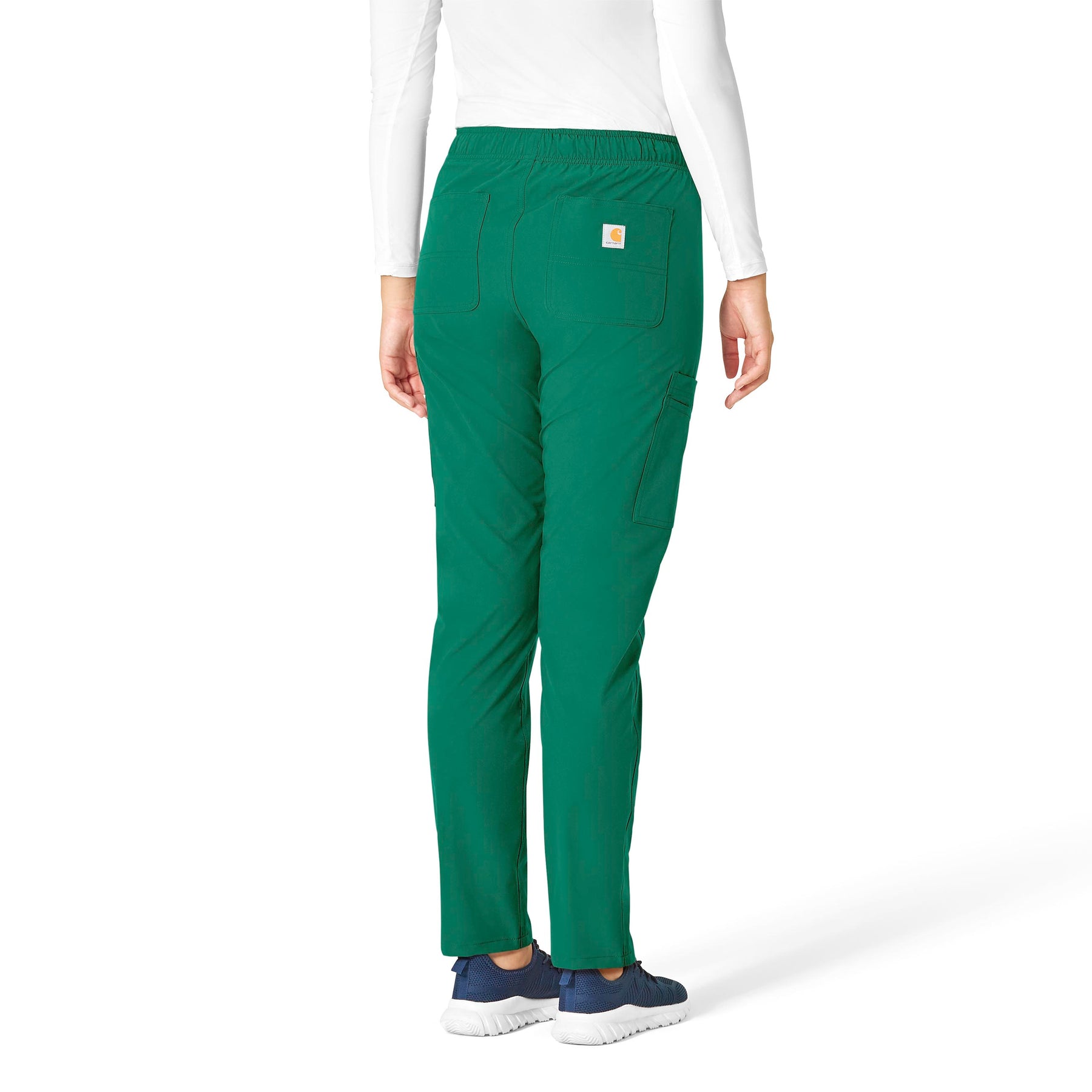 Force Essentials Women's Straight Leg Scrub Pant Hunter back view
