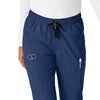 Force Essentials Women's Straight Leg Scrub Pant Navy front detail